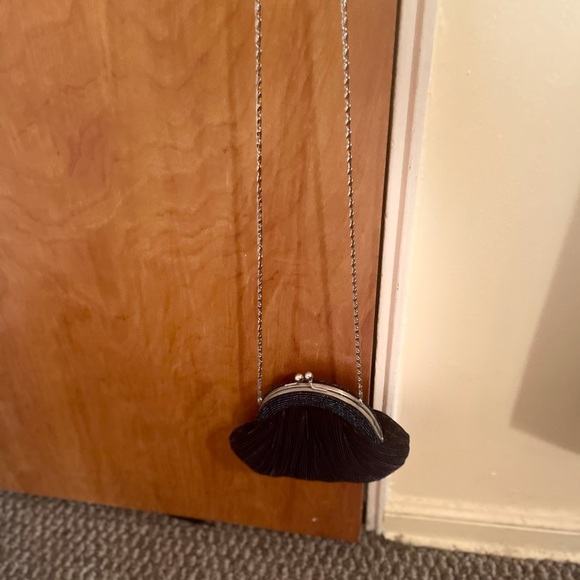 Vintage blue Pocketbook with strap and beads - Picture 7 of 11